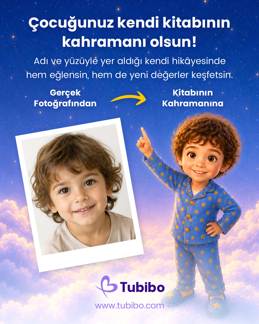 Aras ve Uyku Bulutu - Bebekler İçin Kişiye Özel Masal Kitabı