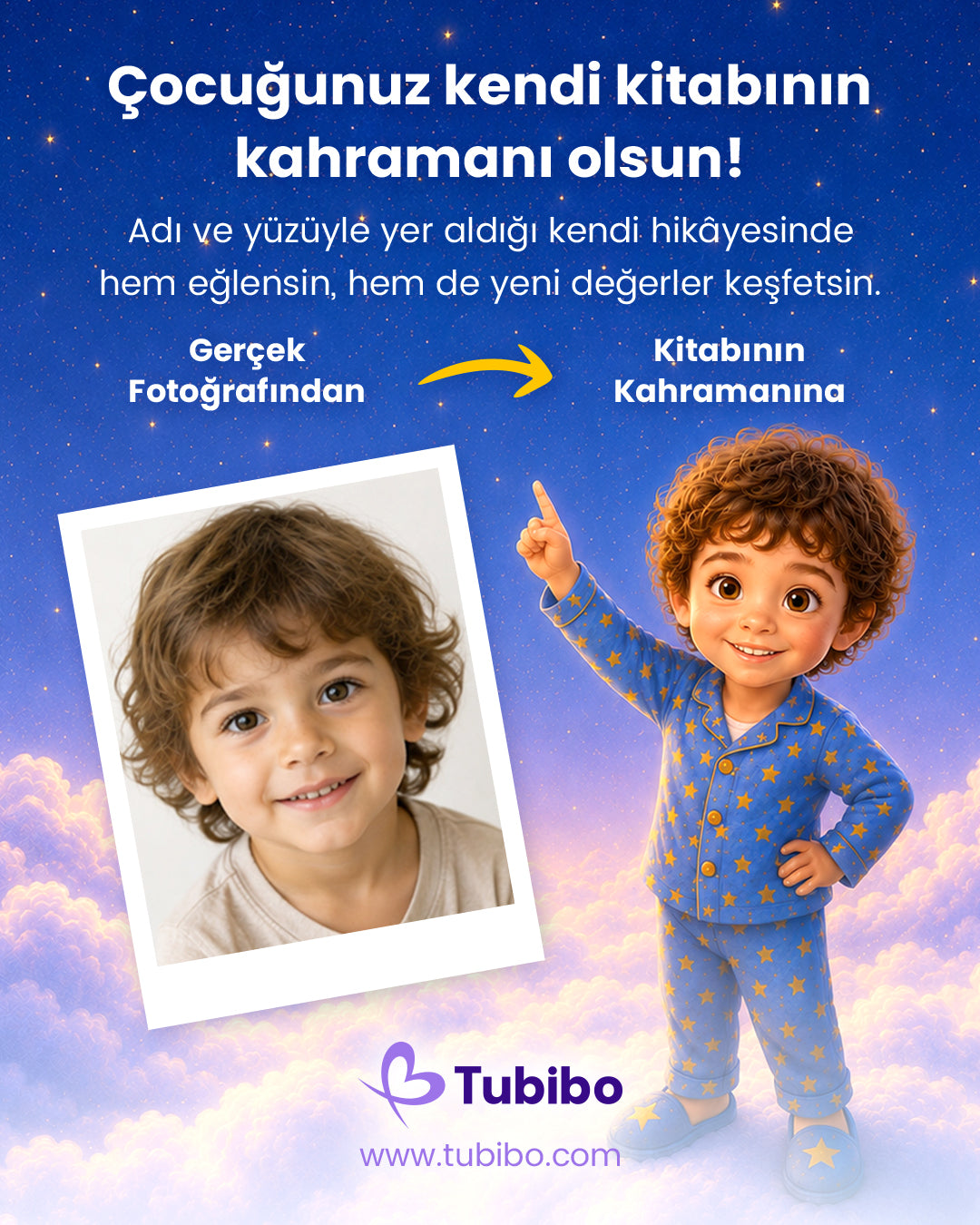 Aras ve Uyku Bulutu - Bebekler İçin Kişiye Özel Masal Kitabı