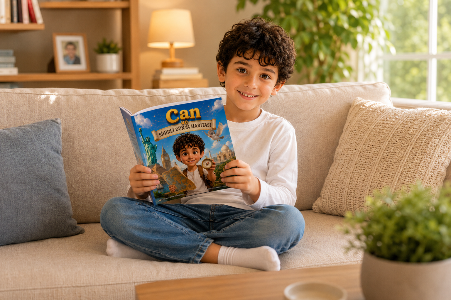 Can ve Sihirli Dünya Haritası - Kişiselleştirilmiş Çocuk Kitabı