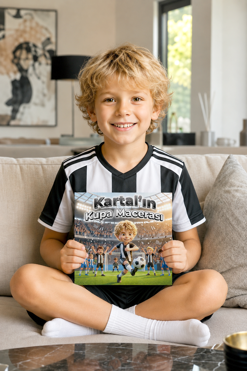 Kartal'ın Kupa Macerası - Fotoğraftan Kitap - Kişiye Özel Beşiktaşlı Çocuk Kitabı