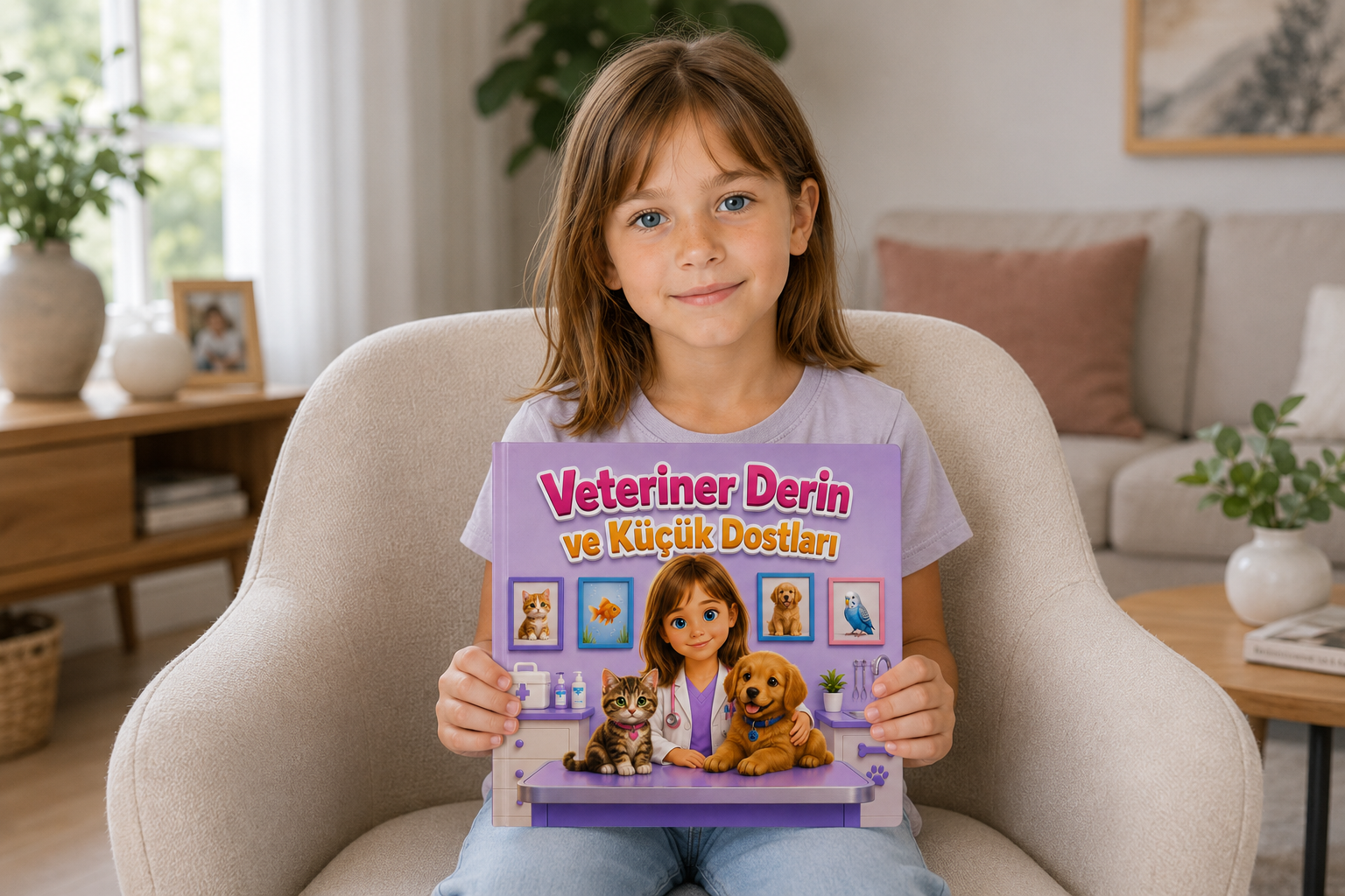 Veteriner Derin ve Küçük Dostları - Kişisel Çocuk Kitabı