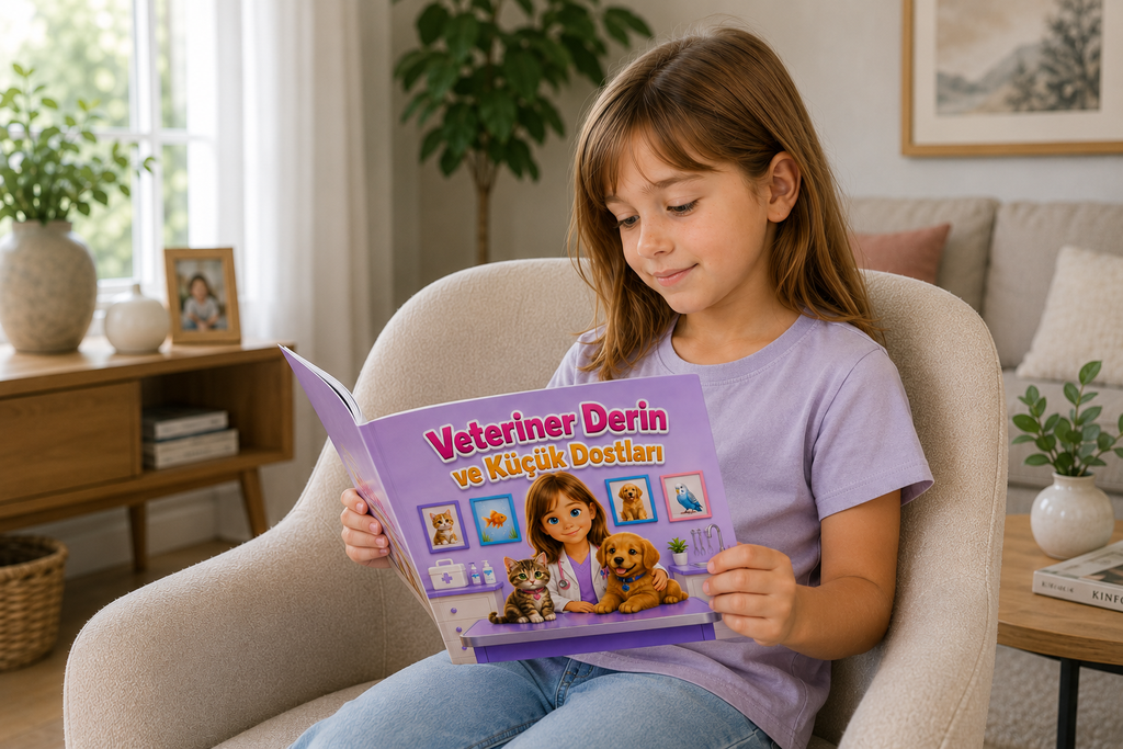 Veteriner Derin ve Küçük Dostları - Kişisel Çocuk Kitabı