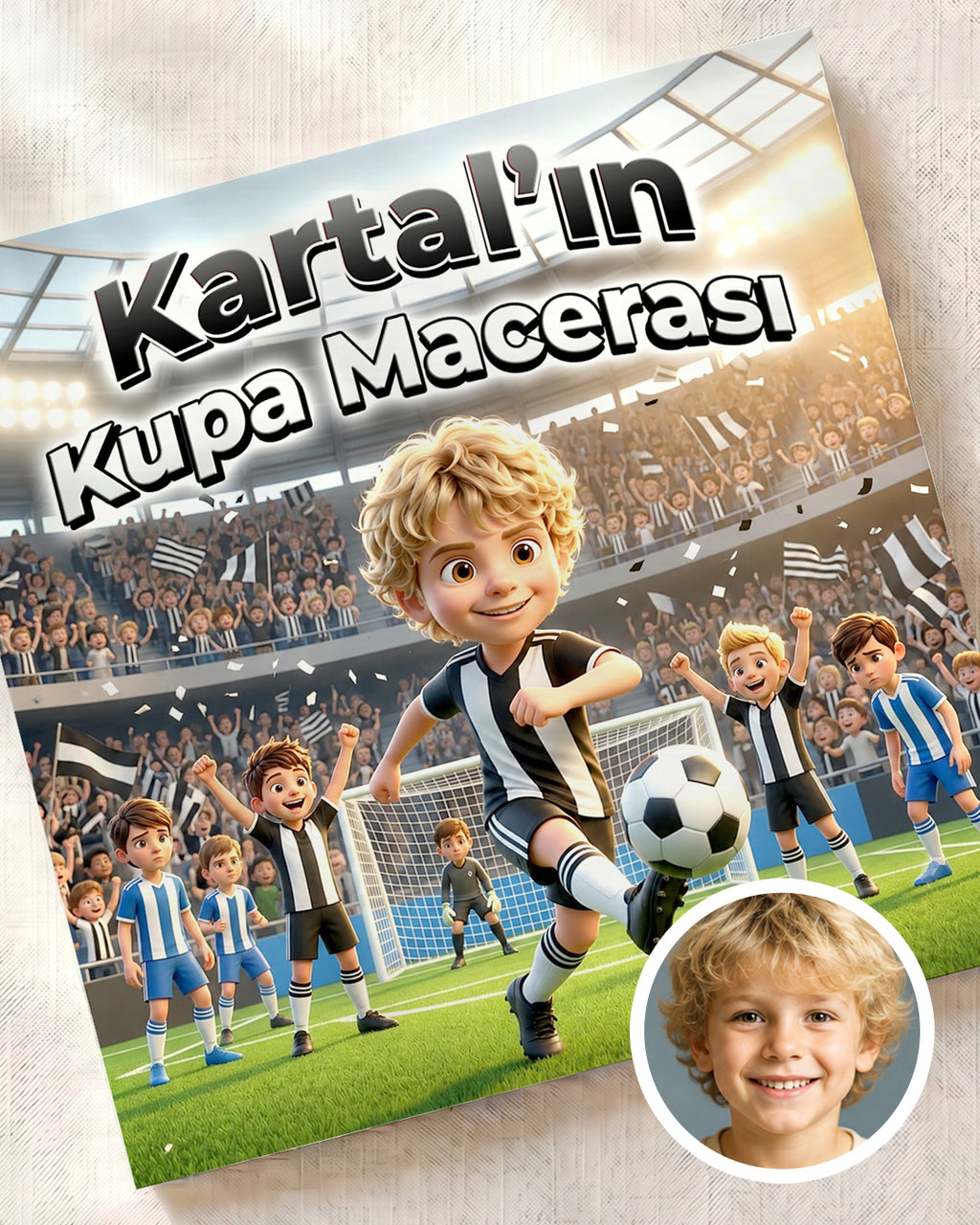 Kartal'ın Kupa Macerası - Fotoğraftan Kitap - Kişiye Özel Beşiktaşlı Çocuk Kitabı