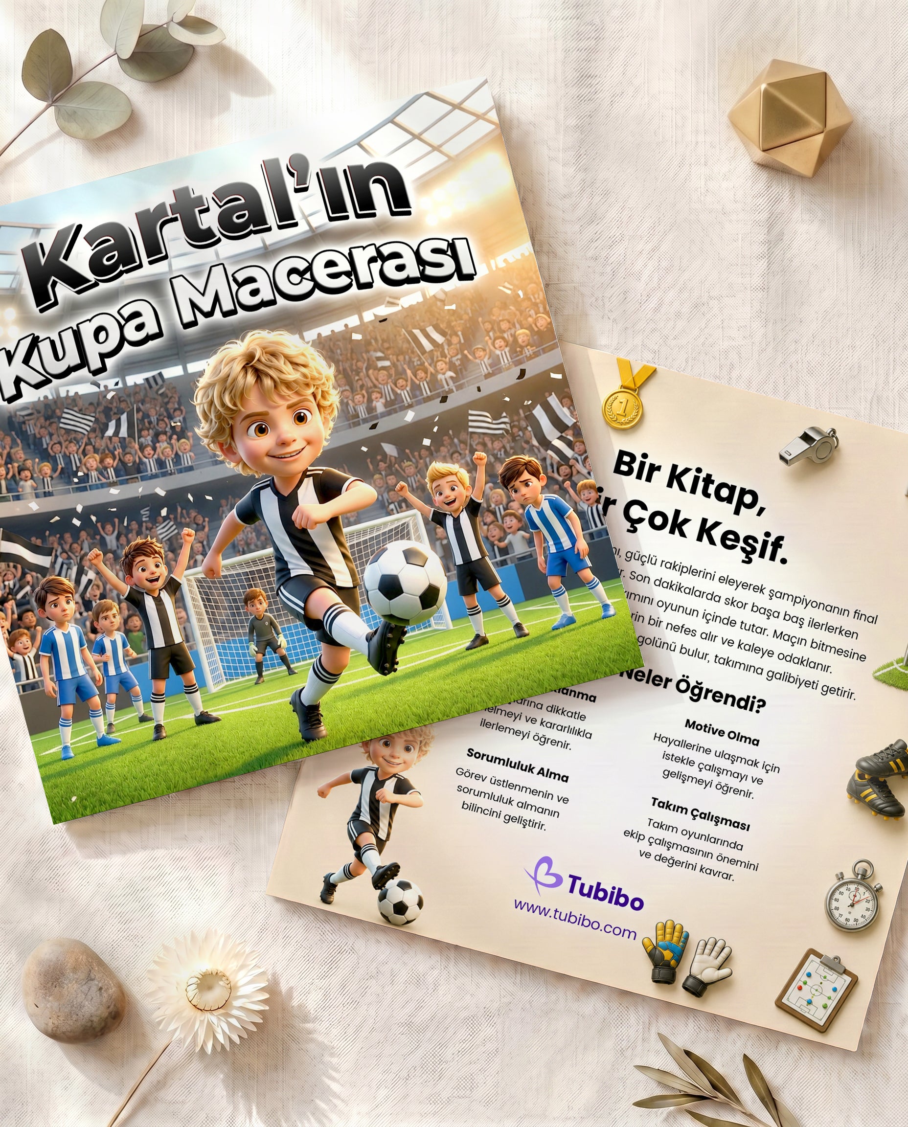 Kartal'ın Kupa Macerası - Fotoğraftan Kitap - Kişiye Özel Beşiktaşlı Çocuk Kitabı