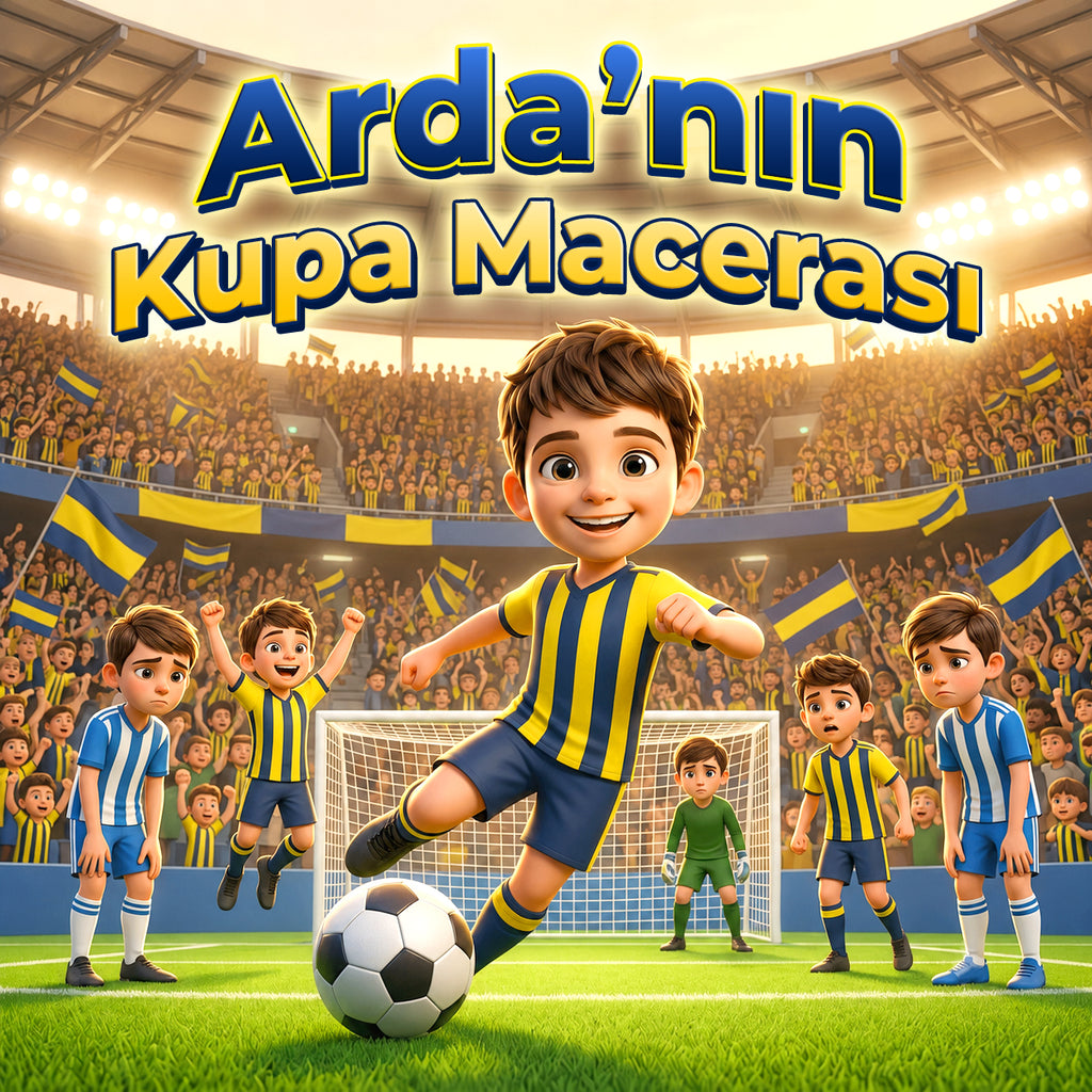 Arda'nın Kupa Macerası - Kişiye Özel Fenerbahçeli Çocuk Kitabı - Fotoğraftan Kitap