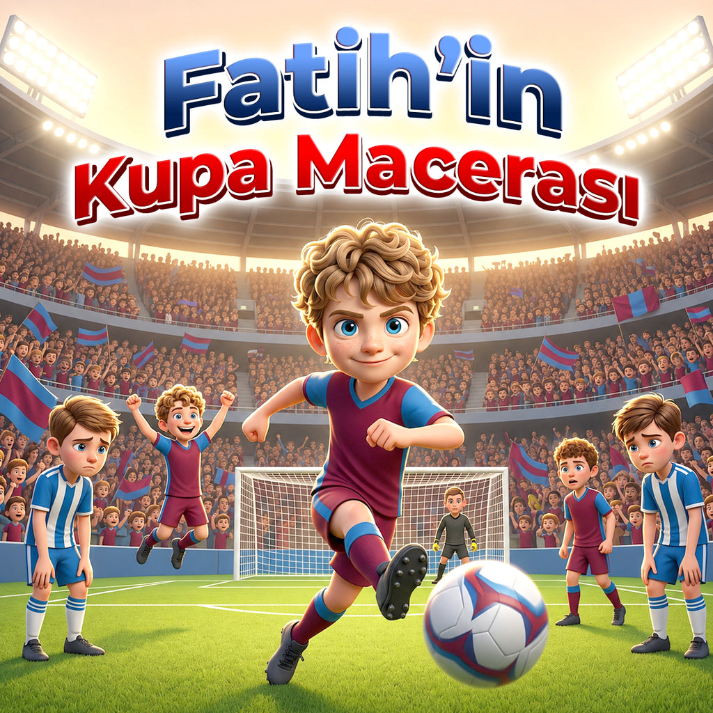 Fatih'in Kupa Macerası - Kişiye Özel Trabzonsporlu Çocuk Kitabı - Fotoğraf ve Adı ile Kitap