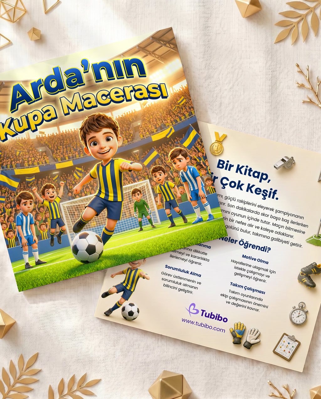 Arda'nın Kupa Macerası - Kişiye Özel Fenerbahçeli Çocuk Kitabı - Fotoğraftan Kitap