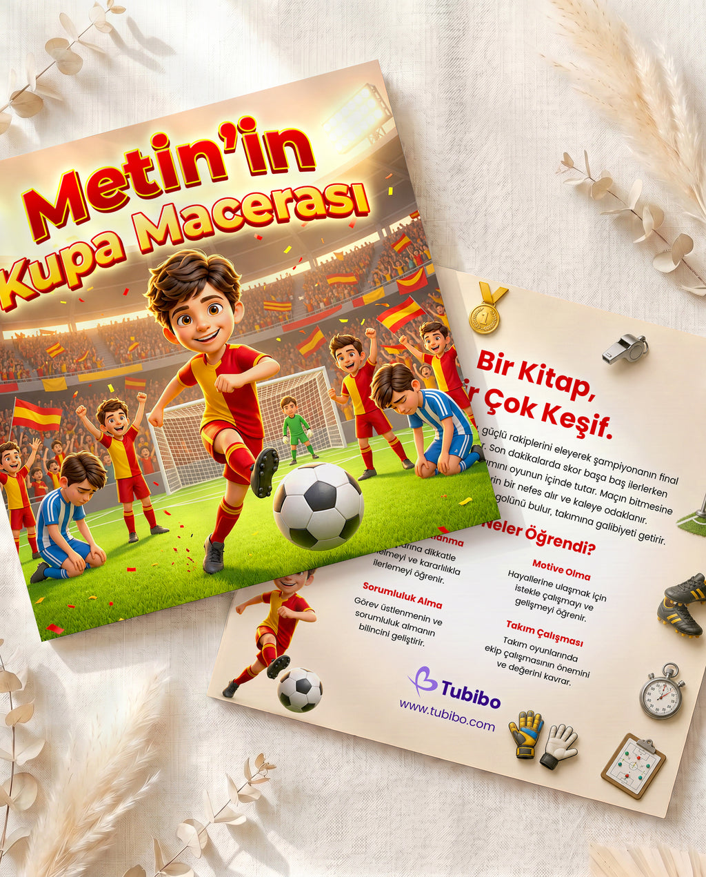 Metin'in Kupa Macerası - Kişiye Özel Galatasaraylı Çocuk Kitabı - Fotoğraftan İsme Özel Kitap