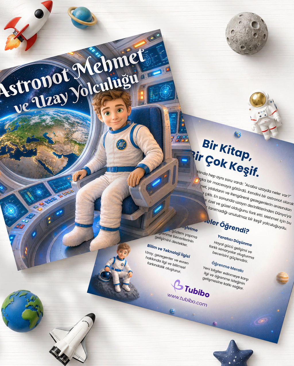 Astronot Mehmet ve Uzay Yolculuğu - Kişiye Özel Çocuk Kitabı