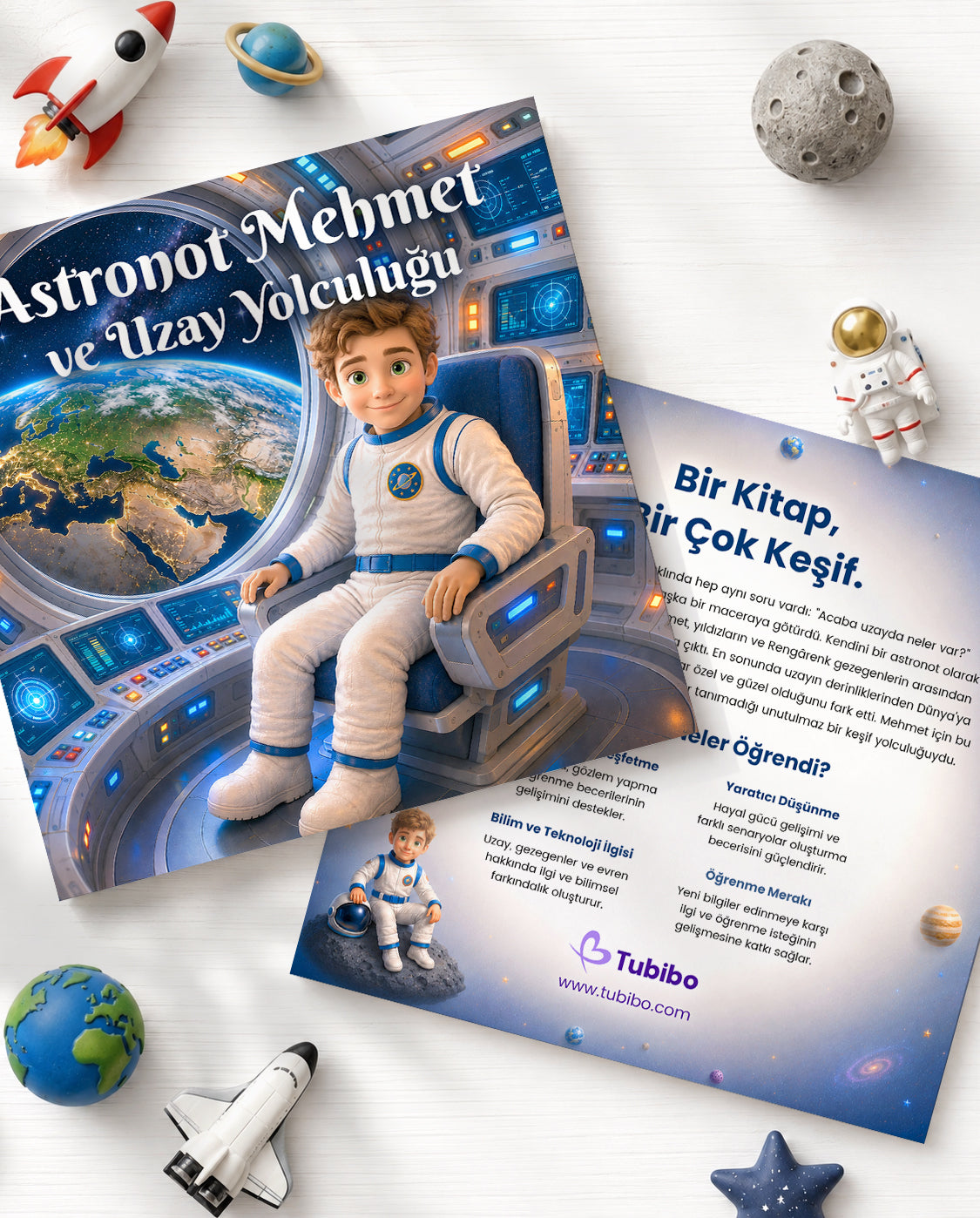 Astronot Mehmet ve Uzay Yolculuğu - Kişiye Özel Çocuk Kitabı