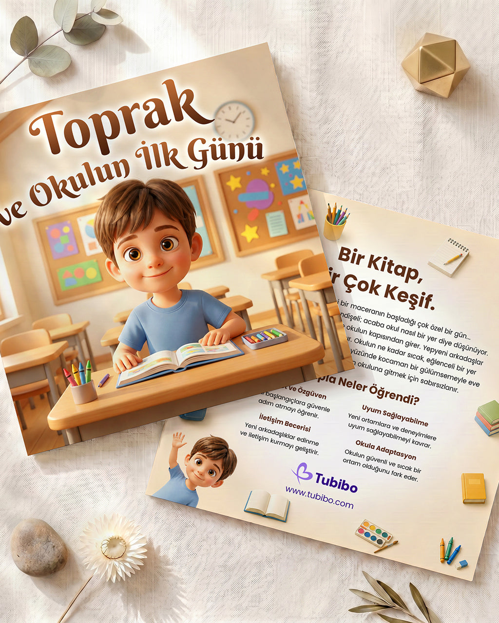 Toprak ve Okulun İlk Günü - Kişiye Özel Çocuk Kitabı