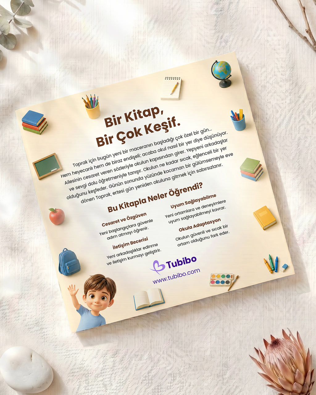 Toprak ve Okulun İlk Günü - Kişiye Özel Çocuk Kitabı
