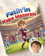 Fatih'in Kupa Macerası - Kişiye Özel Trabzonsporlu Çocuk Kitabı - Fotoğraf ve Adı ile Kitap